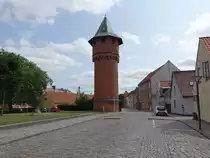 Nykobing, historischer Wasserturm in der Klosterstra�e (18.07.2021)