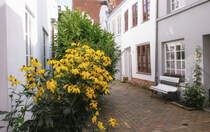 Hellgrner Gang am Engelswisch in der Lbecker Altstadt. Aufnahme: 21. August 2021.