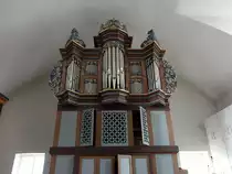 Steyerberg, Orgel vom Orgelbauer Christian Vater in der St. Katharina Kirche (07.10.2021)