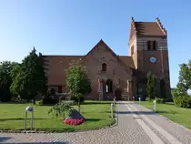 Faxe, evangelische Kirche, Backsteinkirche aus dem 15. Jahrhundert (19.07.2021)
