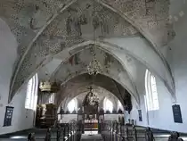 Kongsted, mittelalterliche evangelische Dorfkirche, Kalkmalereien von 1430 (19.07.2021)