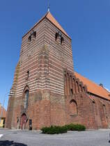 Stege, evangelischen St. Hans Kirche, erbaut im 13. Jahrhundert (19.07.2021)