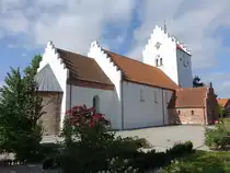 Skibby, evangelische Kirche, erbaut im 13. Jahrhundert (20.07.2021)