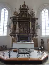 Slangerup, Hochaltar in der evangelischen Dorfkirche (20.07.2021)