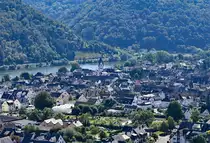 Winningen an der Mosel vom Weinberg aus aufgenommen - 08.09.2021