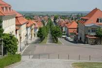 Der Blick vom Ballenstedter Schlo in die Schloplatz Allee; 10.06.2008
