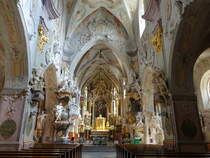 Glogowek / Oberglogau, Innenraum der Pfarrkirche St. Bartholomus, Fresken von  Franz Anton Sebastini (12.09.2021)