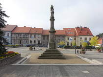 Toszek / Tost, Nepomuk Sule von 1706 am Rynek Platz (13.09.2021)