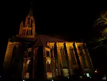Die Evangelisch-Lutherischen Kirche Sankt Bartholomaei bei Nacht. (Demmin, M�rz 2016)