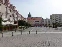 Trzebnica / Trebnitz, Geb�ude am Rynek Platz (15.09.2021)