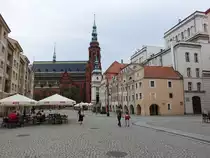Legnica / Liegnitz, Kathedrale St. Peter und Paul und Heringsbuden am Rynek Platz (15.09.2021)