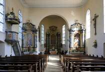 Welschensteinach, Blick zum Altar in der Kirche St.Peter und Paul, Sept.2021