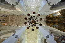 Zentrale Vierung des Sterngewlbes in der Marienkirche in Rostock. (August 2013)