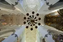 Zentrale Vierung des Sterngew�lbes in der Marienkirche in Rostock. (August 2013)