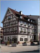 Die Ratsstube in Meiningen ist in einem der sch�nen Fachwerkh�user nahe der Stadtkirche untergebracht. 12.09.2006