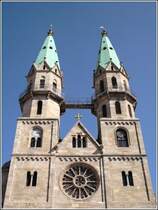 Die Trme der Stadtkirche in Meiningen. 12.09.2006