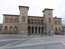 Roskilde, neoklassizistischer Bahnhof am Hestetorvet, erbaut 1847 (21.07.2021)