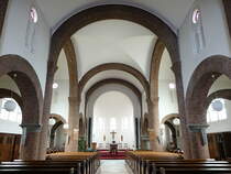 Roskilde, Innenraum der St. Ibs Kirche, erbaut im 12. Jahrhundert (21.07.2021)