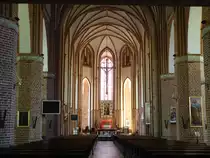 Pyrzyce (Pyritz), gotischer Innenraum der Pfarrkirche Maria Himmelfahrt (31.07.2021)