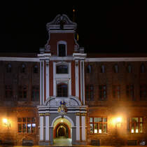 Ein Portal am Alten Rathaus von Stralsund. (August 2014)