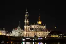 Blick ber die Elbe auf die historische Altstadt von Dresden. (April 2014)