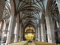 Gdansk / Danzig, Innenraum der Brigittenkirche, erbaut im 15. Jahrhundert (02.08.2021)