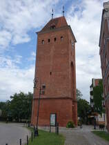 Elblag / Elbing, Markttor oder Brama Targowa, erbaut im 14. Jahrhundert (03.08.2021)