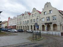 Lidzbark Warminski / Heilsberg, Giebelhuser am Plac Wolnosci (03.08.2021)