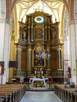 Reszel / Rel, Hochaltar in der Pfarrkirche St. Peter und Paul (04.08.2021)