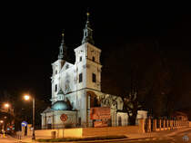Die Floriansbasilika wurde in den Jahren 1657 bis 1684 im barocken Stil (wieder auf)gebaut. (Mrz 2014)