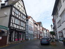 Lich, historische Fachwerkhuser in der Oberstadt (31.10.2021)