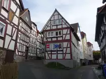 Lich, Fachwerkh�user in der Kirchgasse (31.10.2021)