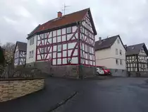 Ruppertsburg, Fachwerkh�user in der Rupertistra�e (31.10.2021)