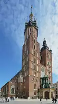 Mit dem Bau der Marienbasilika in Krakau wurde am Ende des 13. Jahrhunderts begonnen. (Mrz 2014)