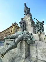 Das Grunwalddenkmal ist ein im November 1939 von den deutschen Besatzungstruppen zerstrte und 1976 wieder rekonstruiertes Reiterstandbild des Knigs Wladyslaw Jagiello II. in Krakau. (Mrz 2014)