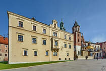 Im Bild das Pfarrhaus auf dem Wawelhgel. (Krakau, April 2014)