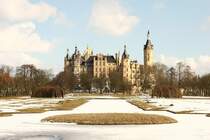 Schweriner Schlo� im Schnee. 23.03.2006