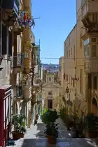 Unterwegs in den schmalen Gassen von Valletta. (Oktober 2017)