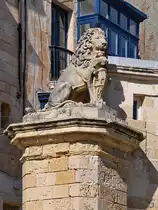 Ein L�wendenkmal in Valletta. (Oktober 2017)