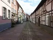 Nienburg / Weser, Fachwerkh�user in der kleinen Kirchstra�e (07.10.2021)