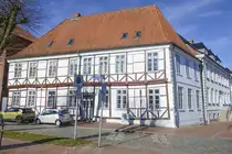 Fachwerkhaus am Paradeplatz in Rendsburg. Aufnahme: 7. M�rz 2022.