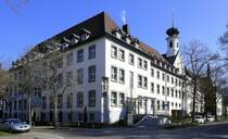 Freiburg, das Gebude beherbergt das Herz-Jesu-Kloster und das Erzbischfliche Seelsorgeamt, Mrz 2022