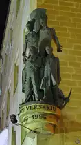 Ein Denkmal zum 50-jährigem Bestehen am Gebäude der nationalen Arbeitergewerkschaft in Malta. (Valletta, Oktober 2017)