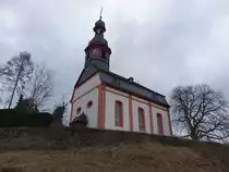 Niedermeilingen, evangelische Kirche, erbaut von 1768 bis 1769 nach Pl�nen von Johann Gottfried Friedrich Wetzel (30.01.2022)