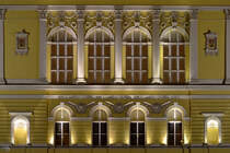 Die im Stil der Neorenaissance gestaltete Fassade des Sophienpalastes in Prag. (September 2012)