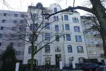 Hamburg am 27.3.2022: Denkmalgesch�tztes Wohnhaus in Hamburg-Hohenfelde, heute als Hotel genutzt /