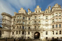 Ein historisches Haus im Londoner Stadtteil Temple. (Februar 2015)