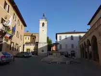 Chiusi, Rathaus und Uhrturm an der Piazza XX Settembre (21.05.2022)
