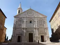 Pienza, Kathedrale St. Maria Assunta, erbaut von 1459 bis 1462 (21.05.2022)