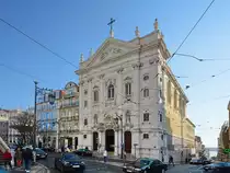 Die Kirche Unserer Lieben Frau von der Menschwerdung in Chiado (Igreja de Nossa Senhora da Encarna��o) besitzt eine sp�tbarocke Fassade. (Lissabon, Januar 2017)
